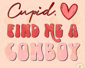 Cupido Vaquero PNG: Sublimación de San Valentín (Descarga digital)