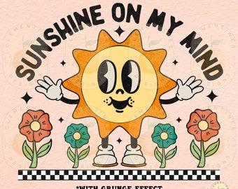 Retro Sunshine PNG: Summer Sublimation Design (Digital Download)