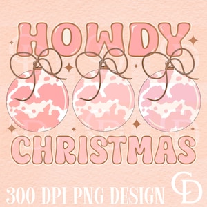 Howdy Christmas PNG: Western Cowboy Cowprint (Digital Download)
