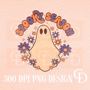 Spooky Season PNG-Sublimation Download,Halloween sublimation,Halloween png,Spooky design,Retro Ghost png,Spooky png,Retro Halloween png