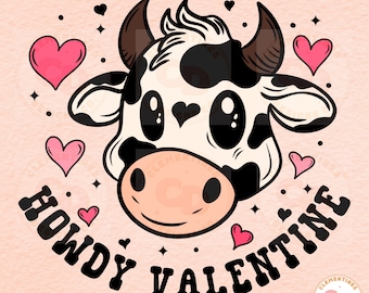 Ciao Valentino mucca PNG: sublimazione del giorno di San Valentino occidentale (download digitale)