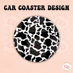 Cowprint Car Coaster PNG-Digital Design,Car coaster png,Coaster designs,Trendy png,Coaster png,Western png,Cowhide png,Western Coaster png