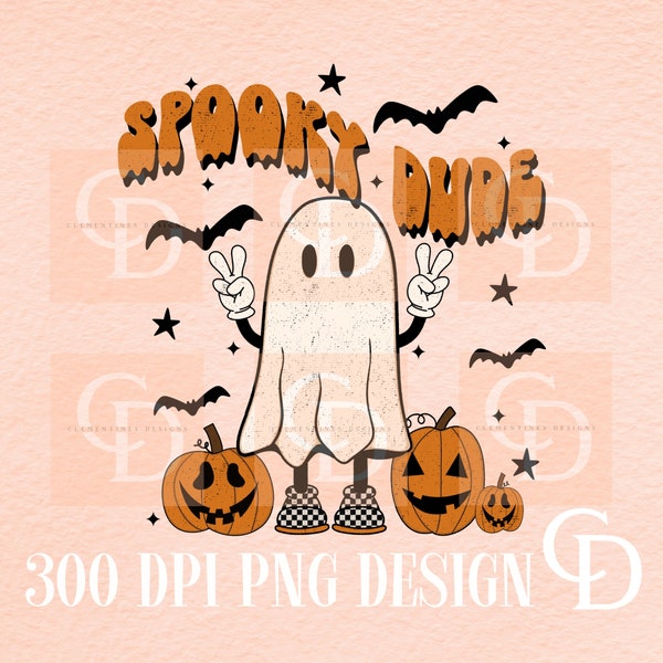 Spooky Dude PNG- Sublimation Design,Halloween sublimation,Halloween png, Spooky design,Boys Halloween png,kids Halloween png,retro Halloween