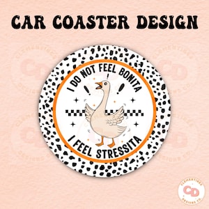 Posavasos de coche con diseño de ganso (descarga digital)