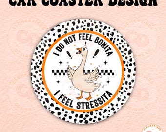 Funny Goose Car Coaster PNG Design (Digital Download)