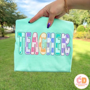 Teacher PNG- Trendy Teaching Design, School png (Digital Download) image 4