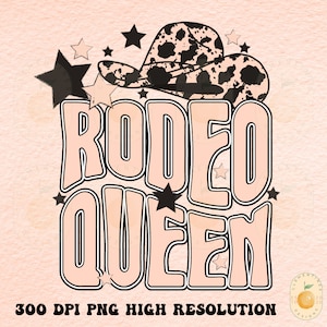 Rodeo Queen PNG: Western Cowgirl Sublimeringsdesign (digital nedladdning) bild 1
