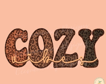 Cozy Vibes PNG- Fall Sublimation Design, Fall Png, Autumn Sublimation,Retro Fall designs, Cute fall png, Simple fall designs, Thanksgiving