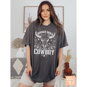 Simmer Down Cowboy PNG Sublimation Design Download Tshirt - Etsy