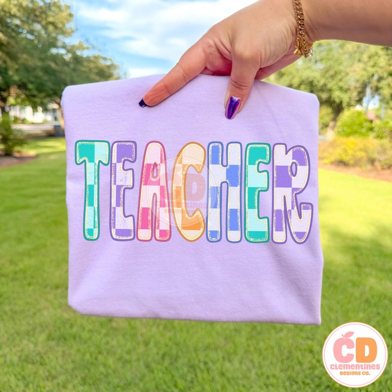 Teacher PNG- Trendy Teaching Design, School png (Digital Download) image 5