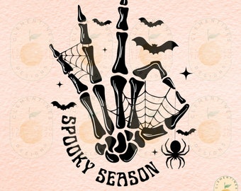 Spooky Season PNG- Sublimation Download,Halloween sublimation,Halloween png, Spooky design,Skeleton png,Spooky Vibes png,Retro Halloween png