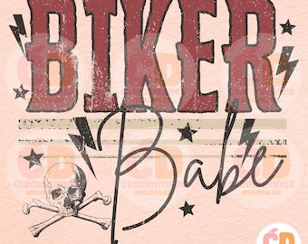 Chica motera PNG, diseño de motocicleta grunge (descarga digital)