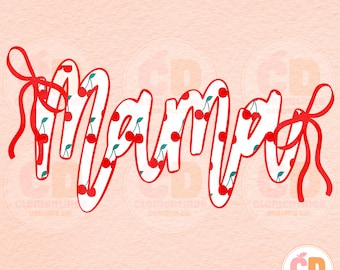 Cherry Mama PNG: Vintage Coquette Design (Digital Download)