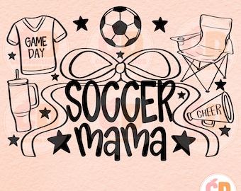 Mamá Futbolista PNG: Diseño de Camiseta Retro (Descarga Digital)