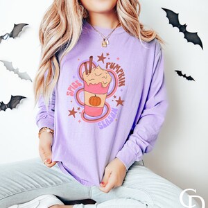 Pumpkin spice retro digital png design