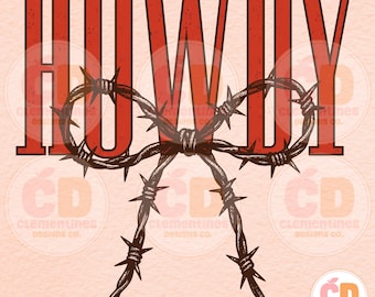 Howdy Western PNG: Cowgirl Design (Digital Download)