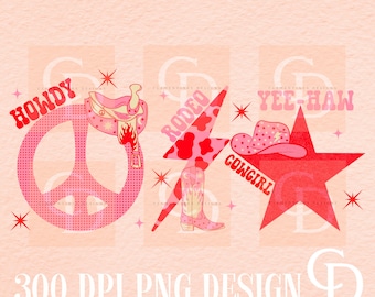 Retro Cowgirl PNG Design: Western Sublimation (Digital Download)