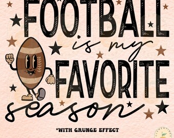 Temporada de fútbol retro PNG: Diseño grunge (descarga digital)