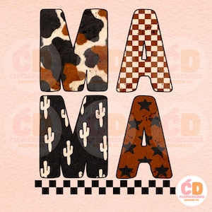 Western Mama PNG-Digital Design-Tshirt Design,Mama png,Retro png,Retro Aesthetic png,Trendy png,Edgy mom png,Yallternative png,Western png