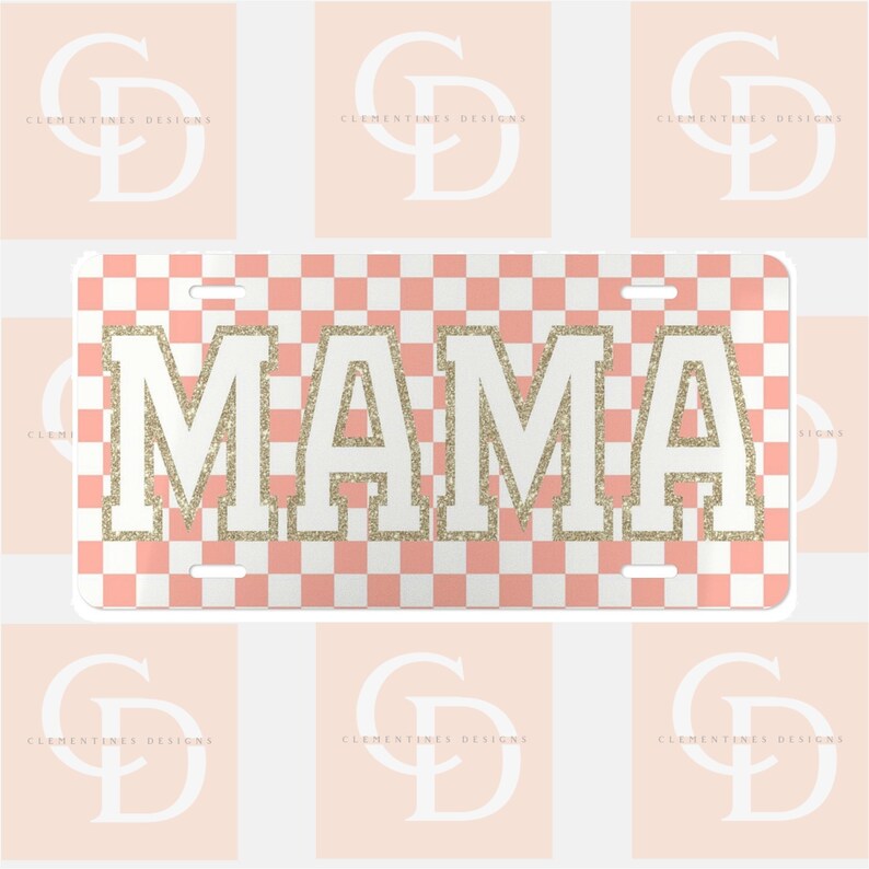 Mama License Plate Template Pngsublimation Designsmama Etsy