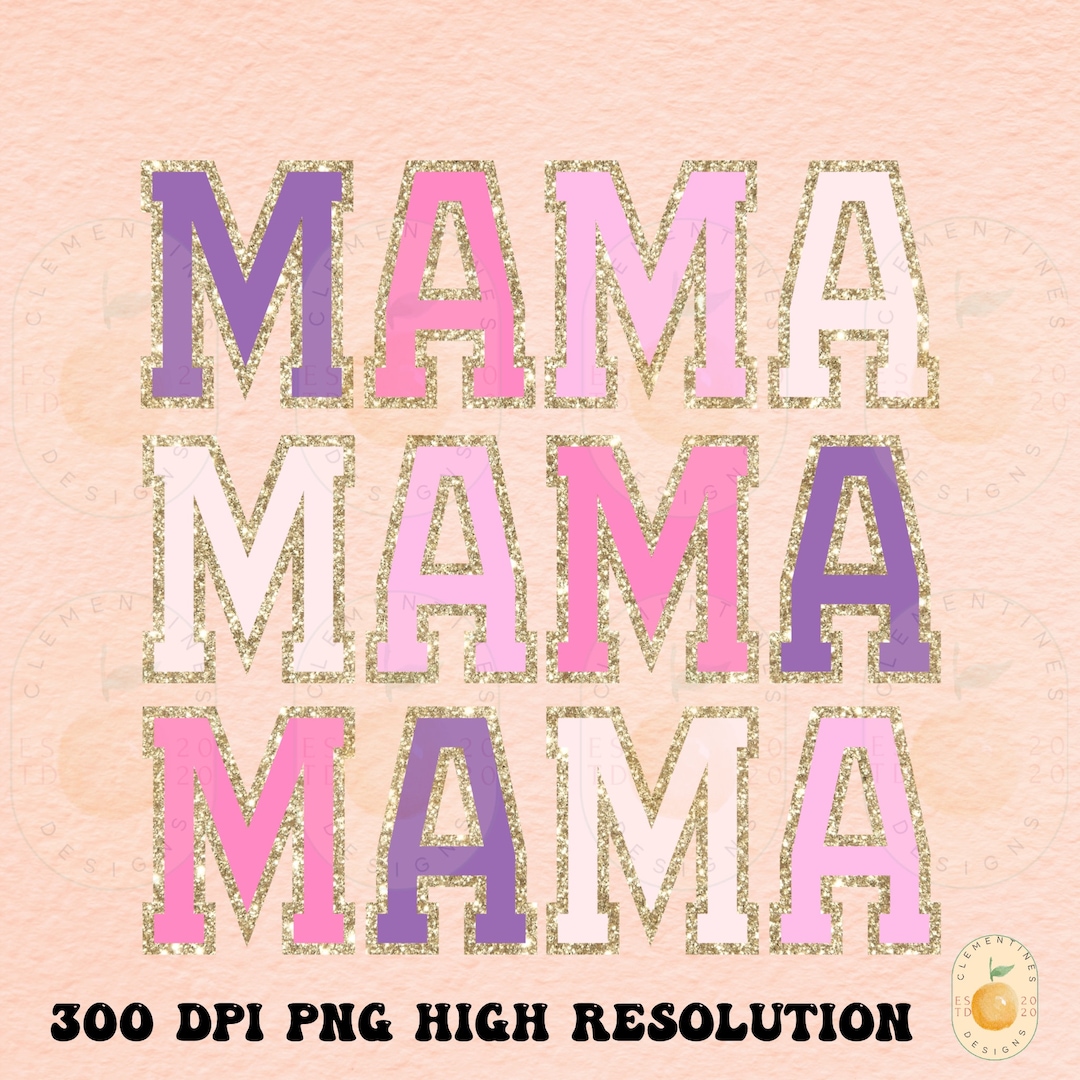 Mama Patch Letter Png-mama Sublimations Retro Pngmama - Etsy