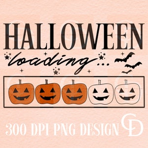 Halloween Laden Kürbisse PNG: Retro Herbst Sublimation (Digitaler Download)
