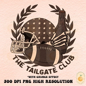 Retro Football Tailgate PNG: Herbst Sublimationsdesign (Digitaler Download)