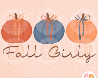 Retro Fall PNG: Girly Autumn Design (Digital Download)