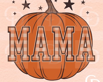 Mamá Calabaza PNG: Diseño de sublimación de otoño (Descarga digital)