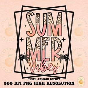 Summer Vibes PNG: Retro Beach Vacation Design (Digital Download)