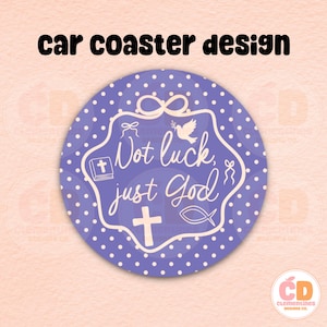 Christian Car Coaster PNG Design: Spiritual Sublimation (Digital Download)