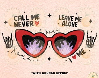 Retro Valentine PNG, Heart Sunglasses Design (Digital Download)