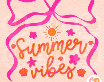 Summer Vibes PNG: Beach Vacation Clipart (Digital Download)