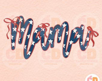 Patriotic Mama PNG: 4th July Design (Digital Download)