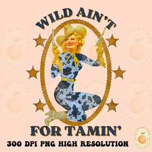 Wild Cowgirl PNG: Western Sublimation Design (Digital Download)