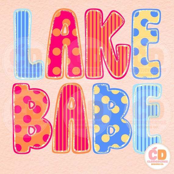 Lake Babe PNG: Trendy Summer Design (Digital Download)