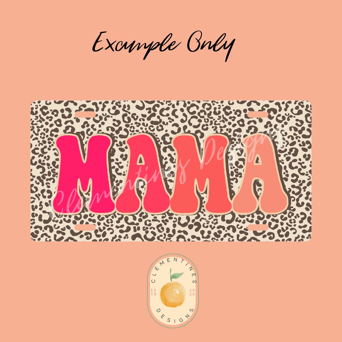MAMA License Plate Template PNG Sublimation Designmama Etsy