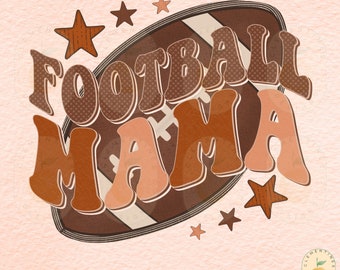 Retro Football Mama PNG: Fall Sublimation Design (Digital Download)