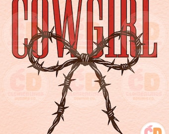 Vaquera retro PNG: Diseño del oeste, lazo de alambre de púas png (Descarga digital)