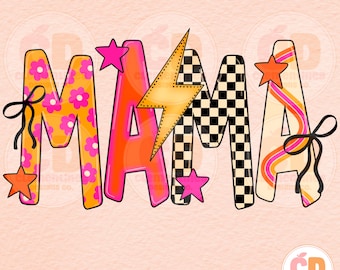 Trendy Mama PNG, Retro Aesthetic Design (Digital Download)