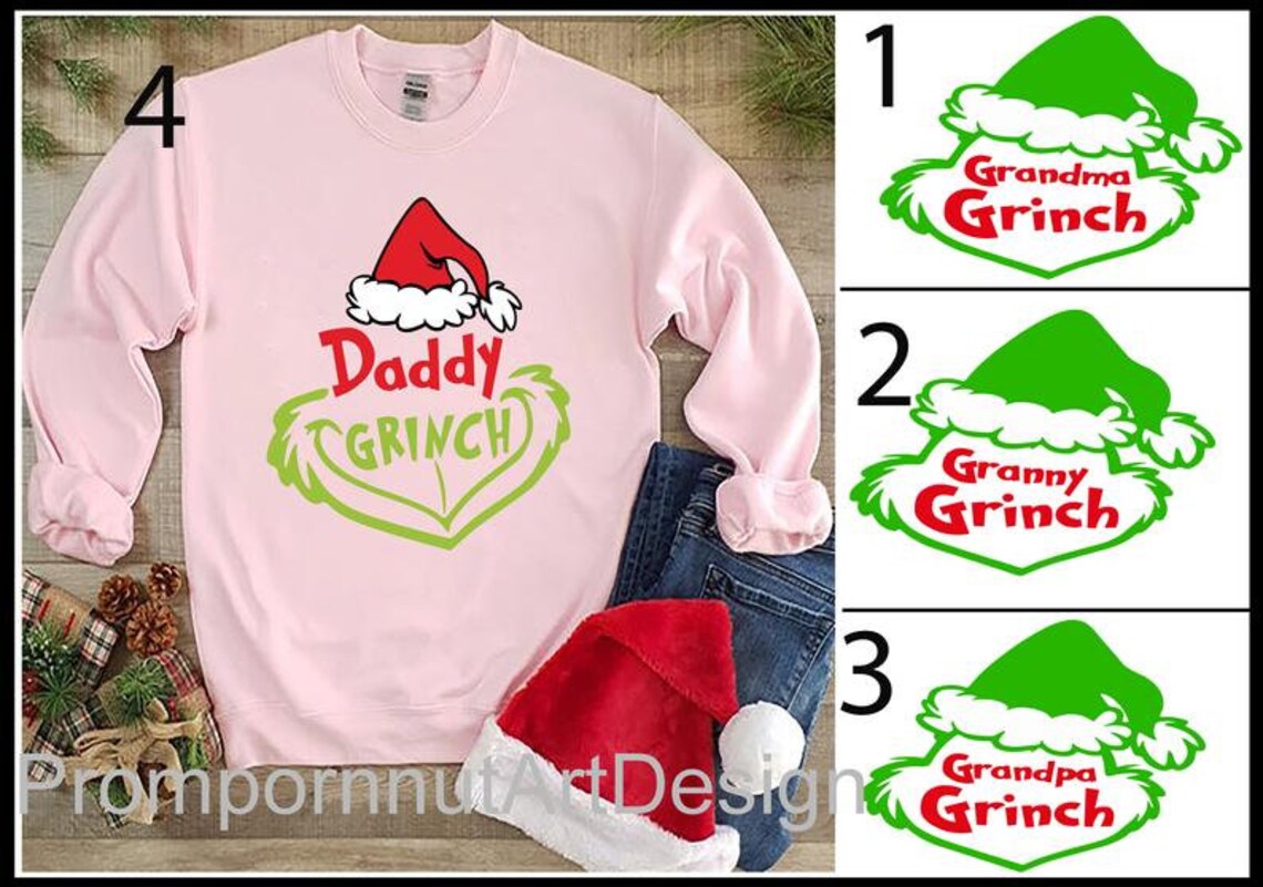 Custom Design Shirt Grinch Shirt Daddy Grinch Christmas Shirt | Etsy