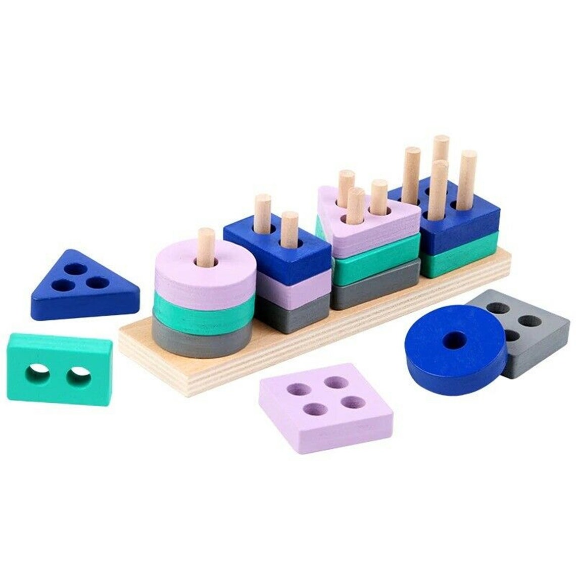 Best price Mini Wooden Montessori Building Blocks For Kids Etsy