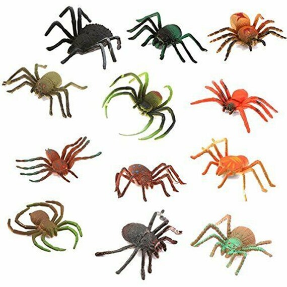 New Spider ToysPlastic Model Kids Toy Spider Halloween Party Etsy