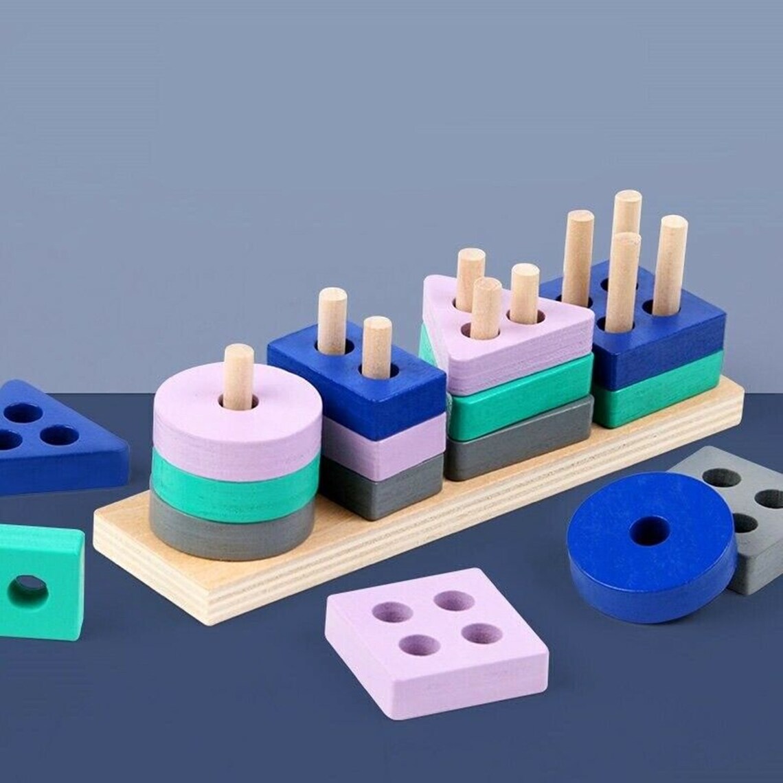 Best price Mini Wooden Montessori Building Blocks For Kids Etsy
