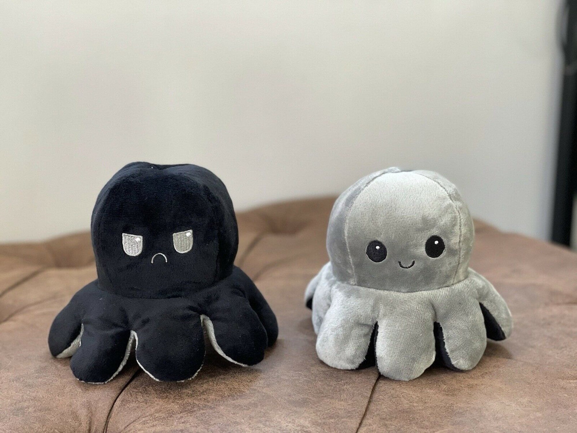 New Black & Grey Octopus Plush Stuffed Toy Reversible Flip | Etsy