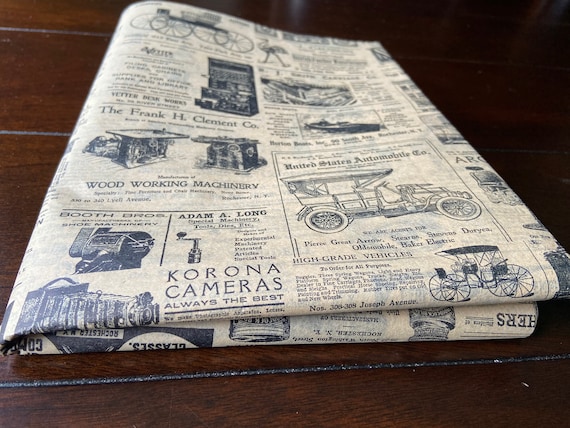 Vintage Style Newsprint Tissue Paper, 20”x30” 12 Sheets Old