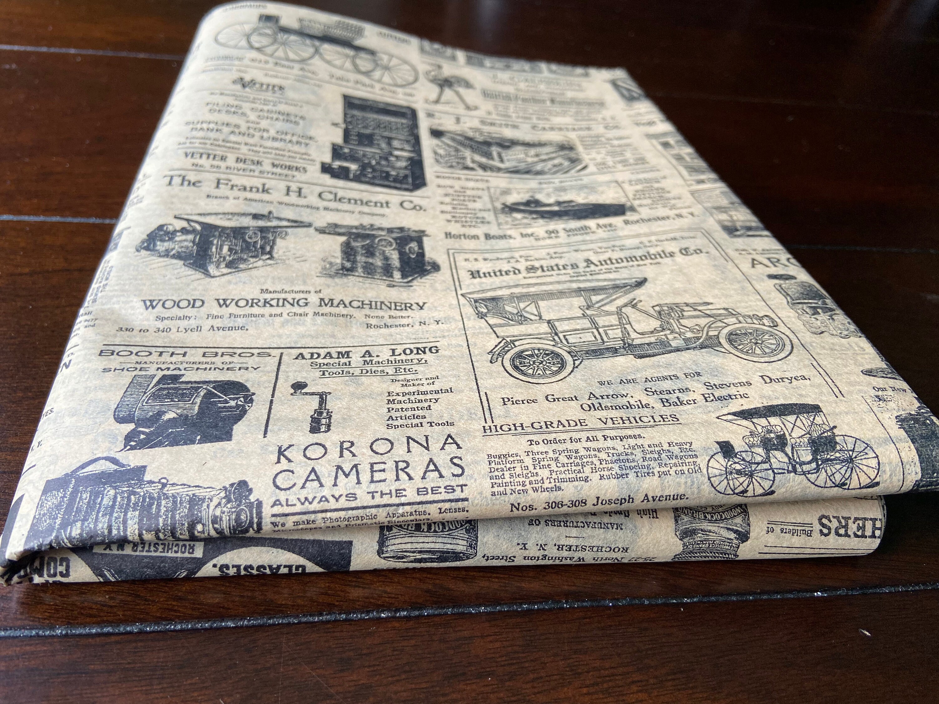 Old Newsprint Tissue Paper - with Vintage Designs For Gift Wrapping or  Crafts 24 Decorative Sheets 20 X 30 NEWSPAPER 