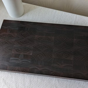 Handcrafted Black Thermowood End Grain Cutting Board (8x12 inches)