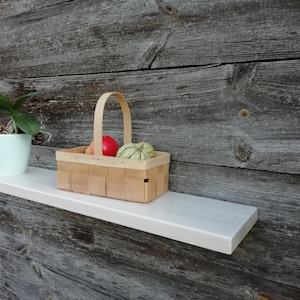 White Floating Wooden Shelves for kitchen, bathroom and living room, Book shelves