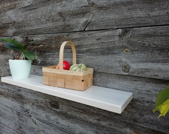 White Floating Wooden Shelves for kitchen, bathroom and living room, Book shelves